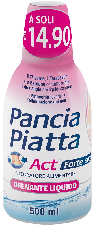 PANCIA PIATTA ACT FORTE DRENANTE LIQUIDO 500 ML - farmanauta.it