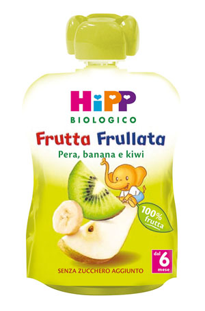 HIPP BIO FRUTTA FRULLATA PERA BANANA KIWI 90 G - farmanauta.it