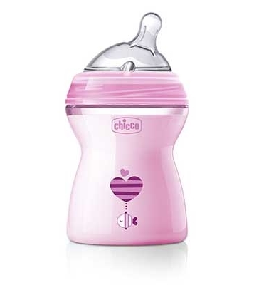 CHICCO BIBERON NATFEEL 2M+ GIRL 250 ML - farmanauta.it