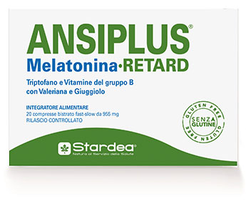 ANSIPLUS RETARD MELATONINA 20 COMPRESSE BISTRATO FAST SLOW 955 MG - farmanauta.it
