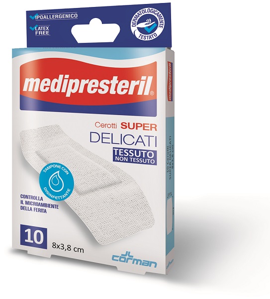MEDIPRESTERIL CEROTTI DELICATI SUPER 8 X 3,8 10 PEZZI - farmanauta.it