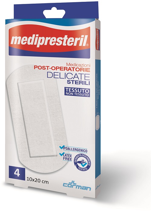 MEDIPRESTERIL MEDICAZIONI POST OPERATORIE DELICATE 10 X 20 4 PEZZI - farmanauta.it