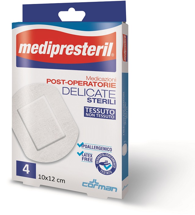 MEDIPRESTERIL MEDICAZIONI POST OPERATORIE DELICATE 10 X 12 4 PEZZI - farmanauta.it