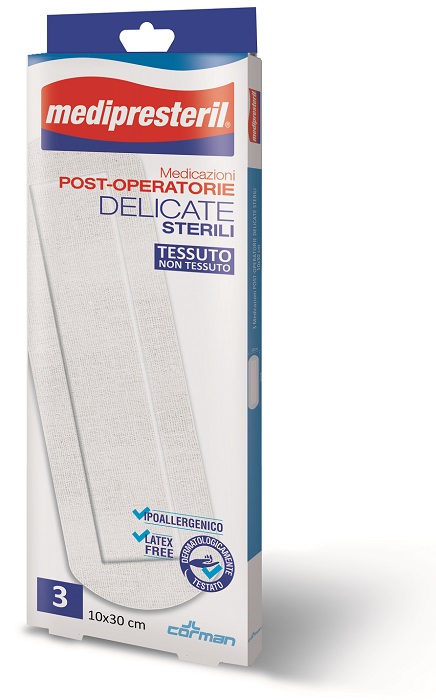 MEDIPRESTERIL MEDICAZIONI POST OPERATORIE DELICATE 10 X 30 3 PEZZI - farmanauta.it