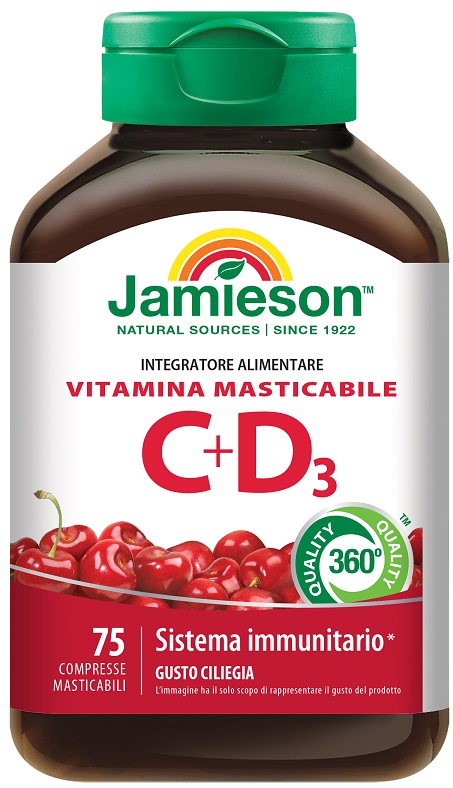JAMIESON VITAMINA C 500 + D 75 COMPRESSE - farmanauta.it