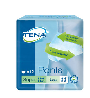 PANNOLONE PULL UP TENA PANTS SUPER TAGLIA LARGE 12 PEZZI - farmanauta.it