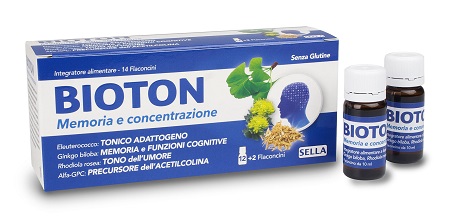 BIOTON ELEUTEROCOCCO MEMORIA CONCENTRAZIONE 14 FLACONCINI - farmanauta.it