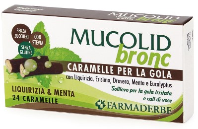 MUCOLID BRONC MENTA & LIQUIRIZIA 24 CARAMELLE - farmanauta.it
