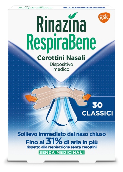 RINAZINA RESPIRABENE CEROTTI NASALI CLASSICI CARTON 30 PEZZI - farmanauta.it