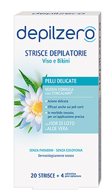 DEPILZERO STRISCE VISO E BIKINI 20 PEZZI - farmanauta.it