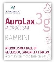 MICROCLISMI PER BAMBINI AUROLAX 6 CONTENITORI 3 G - farmanauta.it