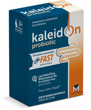 KALEIDON PROBIOTIC FAST BIANCO NATURALE 10 BUSTE OROSOLUBILI - farmanauta.it