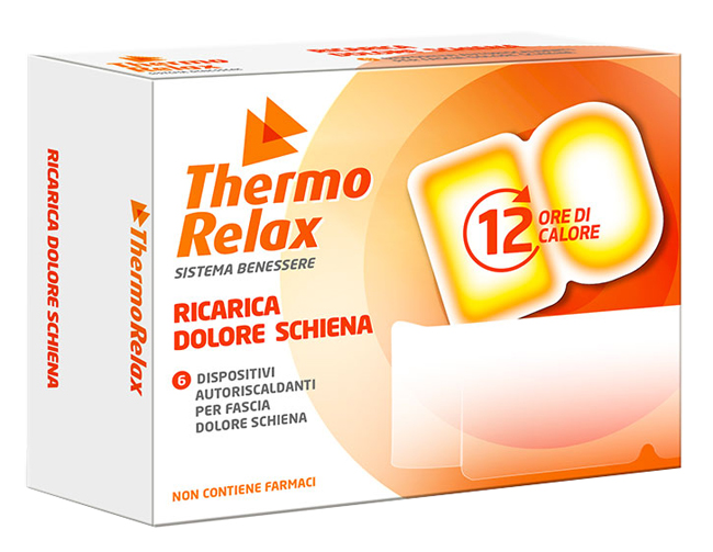 THERMORELAX RICARICA PER FASCIA DOLORE LOMBARE 6 DISPOSITIVI AUTORISCALDANTI - farmanauta.it