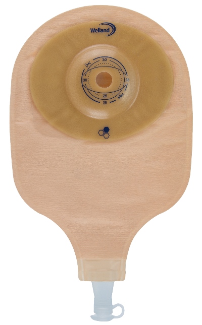 SACCA PER UROSTOMIA OPACA RITAGLIABILE AURUM CONVEX URO MIDI CON MIELE DI MANUKA DIAMETRO 13-48 MM INIZIO CONVESSITA' 48 MM 10 PEZZI - farmanauta.it