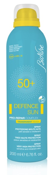 BIONIKE DEFENCE SUN SPRAY TRANSPARENT TOUCH SPF 50+ 200 ML - farmanauta.it