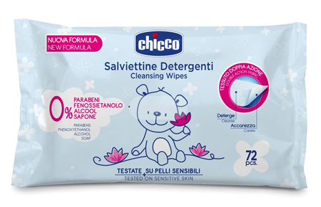 CHICCO COSMESI SALVIETT 72 PEZZI SENZA PLAQ - farmanauta.it