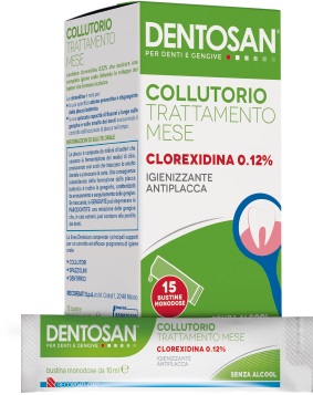 DENTOSAN COLLUTORIO MONODOSE TRATTAMENTO MENSILE 0,12% 15 BUSTINE DA 10 ML - farmanauta.it
