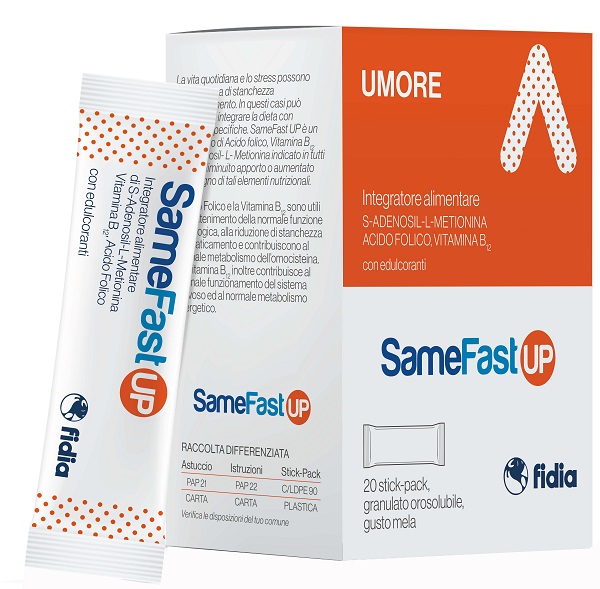 SAMEFAST UP 20 STICK PACK GRANULATO OROSOLUBILE GUSTO ANANAS - farmanauta.it