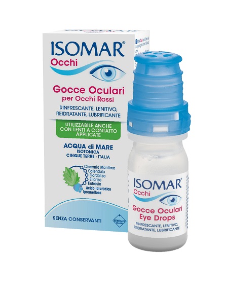 ISOMAR OCCHI GOCCE OCULARI ALL'ACIDO IALURONICO 0,20% 10 ML SENZA CONSERVANTI - farmanauta.it