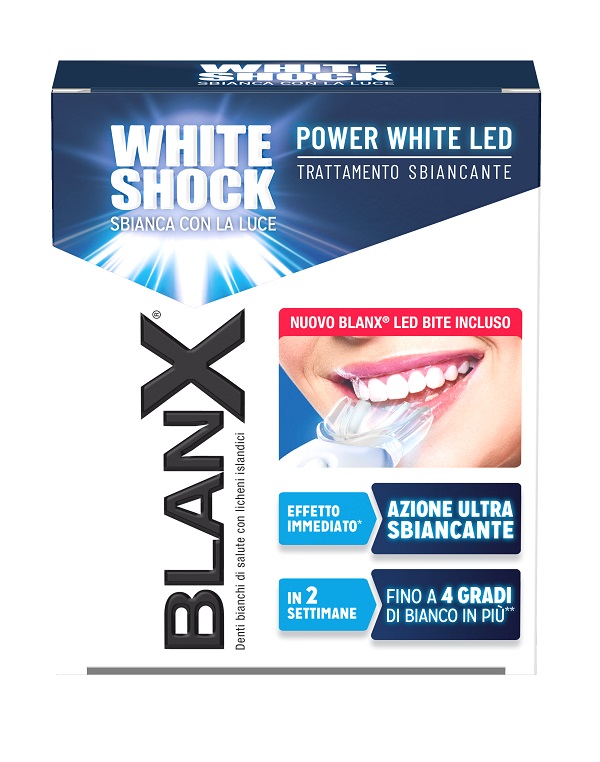 BLANX WHITE SHOCK TRATTAMENTO POWER WHITE GEL 30 ML CON BITE - farmanauta.it