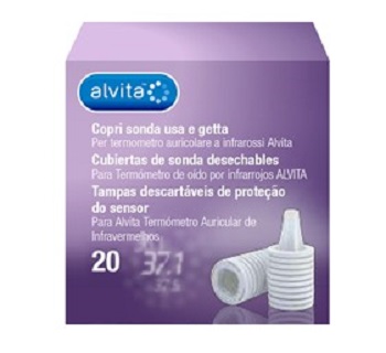 ALVITA COPRI SONDA USA E GETTA PER TERMOMETRO AD INFRAROSSI 20 PEZZI - farmanauta.it