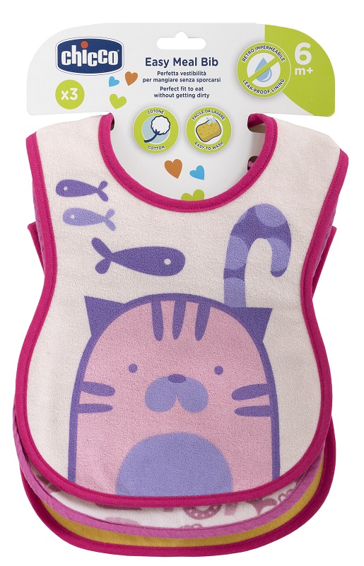 CHICCO BAVAGLINO PAPPA 6M 3 PEZZI GIRL - farmanauta.it