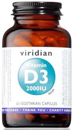 VIRIDIAN VITAMIN D3 2000IU 60CPS - farmanauta.it