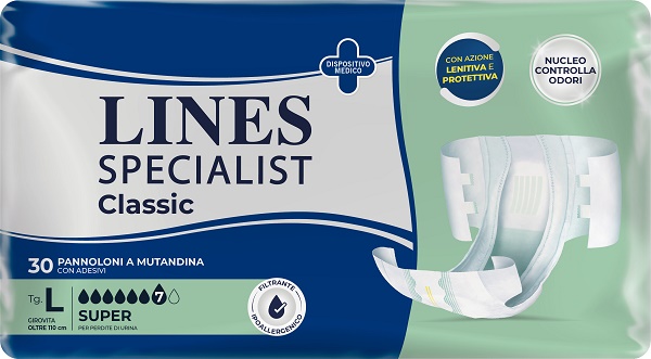 PANNOLONE A MUTANDA LINES SPECIALIST CLASSIC SUPER MG 30 PEZZI - farmanauta.it