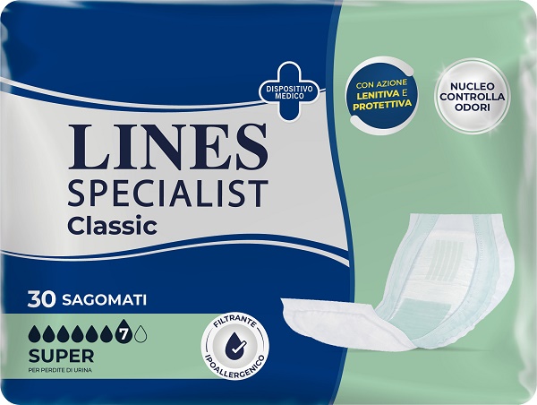 PANNOLONE LINES SPECIALIST CLASSIC SAGOMATO SUPER 30 PEZZI - farmanauta.it