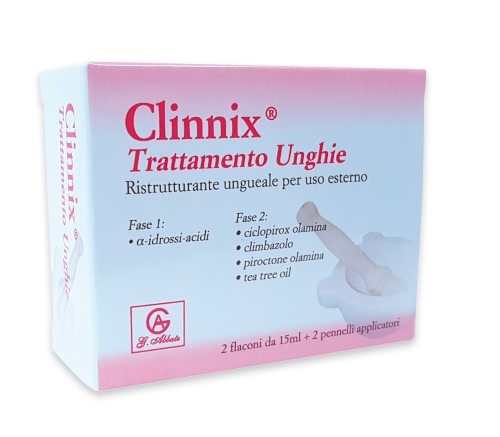 CLINNIX TRATTAMENTO UNGHIE 2 FLACONI 15 ML + 2 PENNELLI APPLICATORI - farmanauta.it