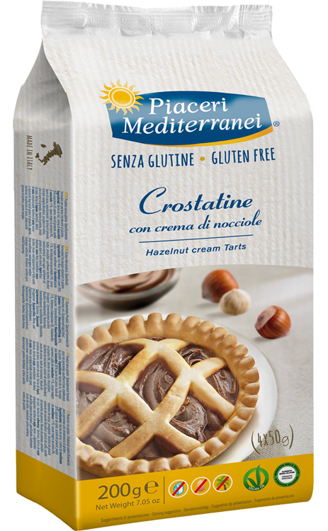 PIACERI MEDITERRANEI CROSTATINA CON CREMA DI NOCCIOLA 4 X 50 G - farmanauta.it