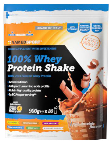 100% WHEY PROTEIN SHAKE MILK CHOCOLATE 900 G - farmanauta.it