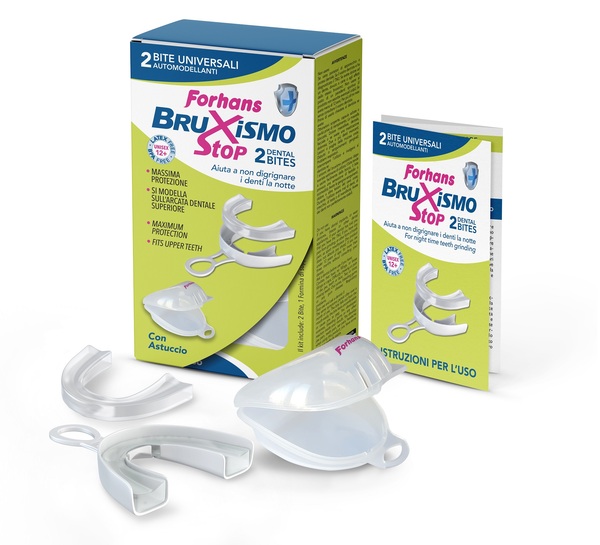 BITE UNIVERSALI AUTOMODELLANTI BRUXISMO STOP FORHANS 2 PEZZI - farmanauta.it