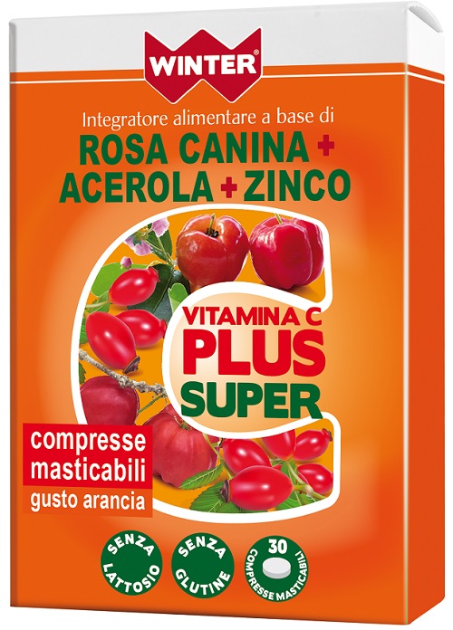 WINTER VITAMINA C PLUS SUPER  + ZINCO 30 COMPRESSE MASTICABILI - farmanauta.it