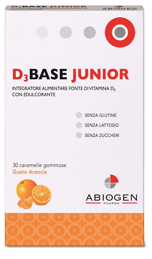 D3BASE JUNIOR 30 CARAMELLE GOMMOSE ARANCIA - farmanauta.it