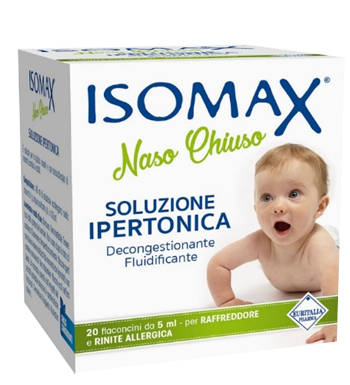 SOLUZIONE IPERTONICA ISOMAX NASO CHIUSO 20 FLACONCINI DA 5 ML - farmanauta.it