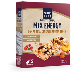 NUTRIFREE BARRETTE CEREAL MIX ENERGY 28 G X 5 - farmanauta.it