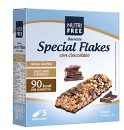 NUTRIFREE BARRETTE SPECIAL FLAKES CIOCCOLATO 24,8 G X 5 - farmanauta.it
