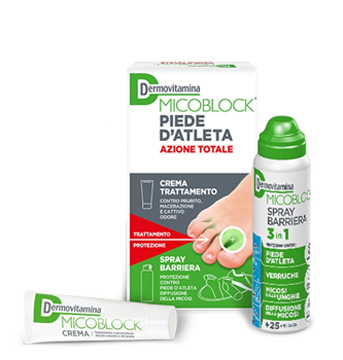 DERMOVITAMINA MICOBLOCK PIEDE D'ATLETA CREMA 30 ML + SPRAY BARRIERA 3 IN 1 100 ML - farmanauta.it