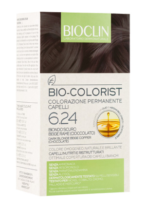BIOCLIN BIO COLORIST 6,24 BIONDO SCURO BEIGE RAME - farmanauta.it