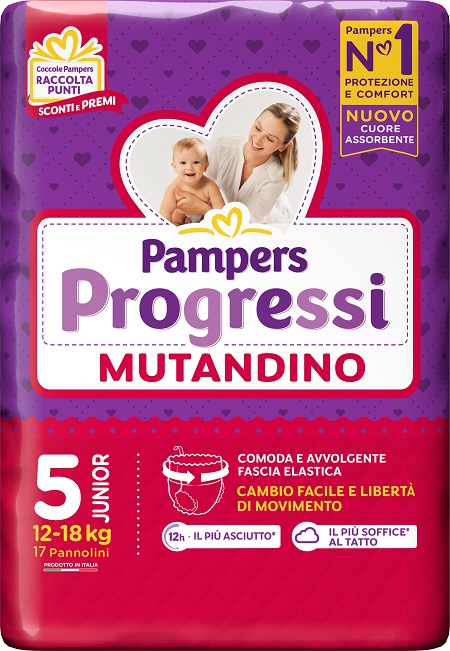 PAMPERS PROGRETGTGI MUTANDINO CP TG5 JUNIOR 17 PEZZI - farmanauta.it