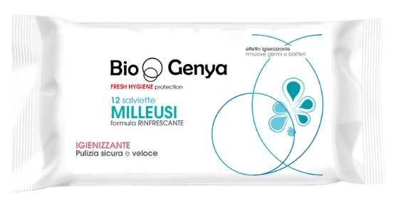 BIOGENYA FRESH HYGIENE PROTECTION 12 SALVIETTE MILLEUSI RINFRESCANTE IGIENIZZANTE - farmanauta.it