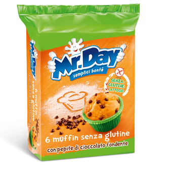 MR DAY MUFFIN SENZA GLUTINE CON PEPITE DI CIOCCOLATO FONDENTE 6 X 42 G - farmanauta.it