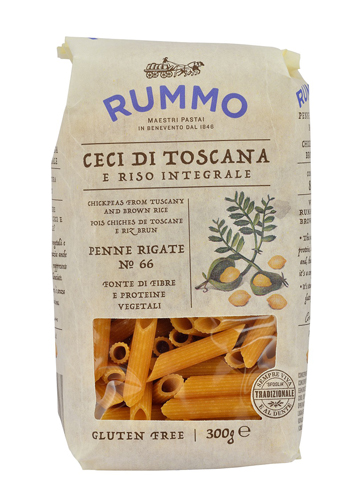 RUMMO PENNE RIGATE N 66 CECI DI TOSCANA E RISO INTEGRALE 300 G - farmanauta.it