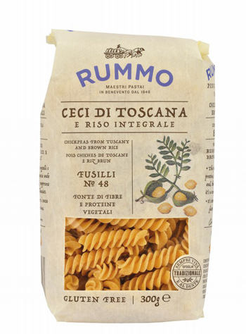 RUMMO FUSILLI N 48 CECI DI TOSCANA E RISO INTEGRALE 300 G - farmanauta.it