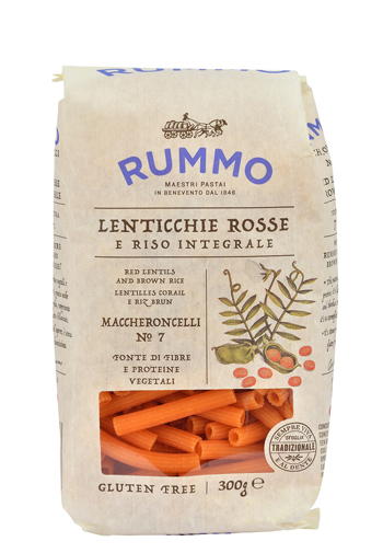 RUMMO MACCHERONCELLI N 7 LENTICCHIE ROSSE E RISO INTEGRALE 300 G - farmanauta.it