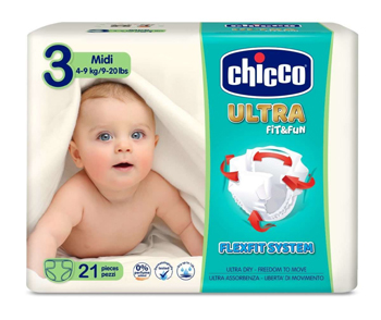 CHICCO PANNOLINO ULTRA CHICCHO MIDI 21 X 10 - farmanauta.it