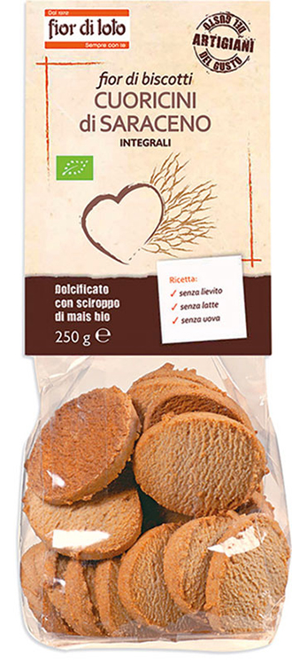 FIOR DI LOTO CUORICINI DI GRANO SARACENO INTEGRALE 250 G - farmanauta.it