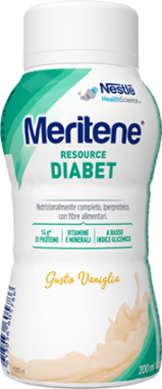 MERITENE RESOURCE DIABET VANIGLIA ALIMENTO IPERPROTEICO 28 VITAMINE E MINERALI 200 ML - farmanauta.it