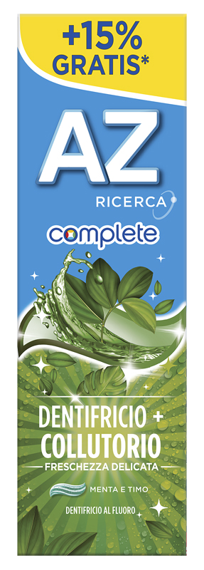 DENTIFRICIO ORAL B AZ COMPLETE + COLLUTORIO FRESCHEZZA DELICATA 65 + 10 ML - farmanauta.it